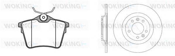 Комплект тормозов, дисковый тормозной механизм WOKING 81003300