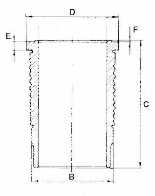 Гильза цилиндра GOETZE ENGINE 14-673190-00