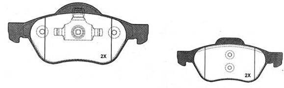 Комплект тормозных колодок, дисковый тормоз RAICAM 24535