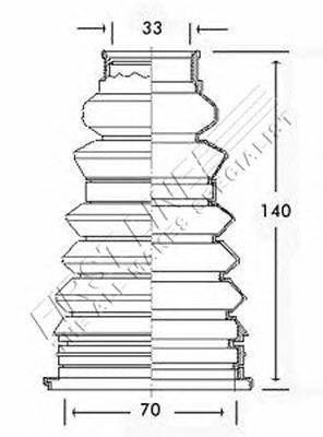 Пыльник, приводной вал FIRST LINE FCB2217