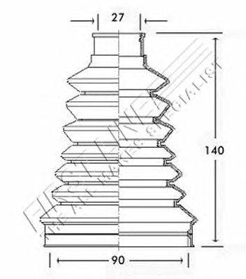 Пыльник, приводной вал FIRST LINE FCB2228