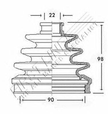 Пыльник, приводной вал FIRST LINE FCB2276