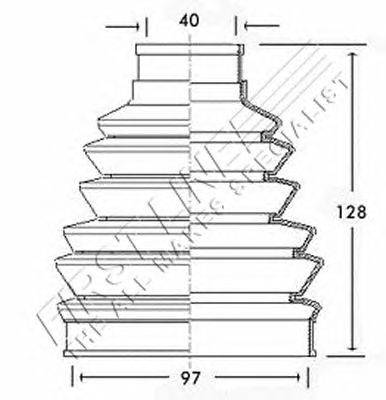 Пыльник, приводной вал FIRST LINE FCB2282