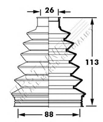 Пыльник, приводной вал FIRST LINE FCB2376