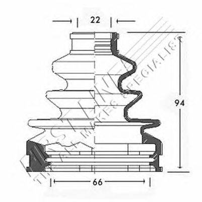 Пыльник, приводной вал FIRST LINE FCB2525