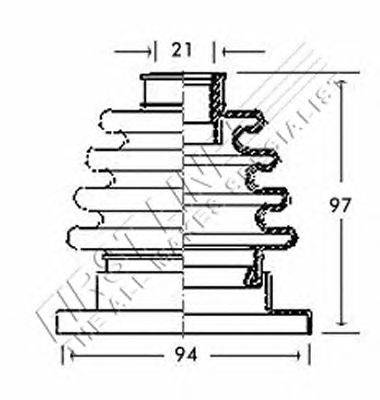 Пыльник, приводной вал FIRST LINE FCB2717