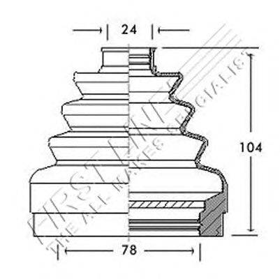 Пыльник, приводной вал FIRST LINE FCB2740