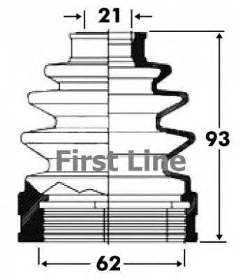 Пыльник, приводной вал FIRST LINE FCB2823
