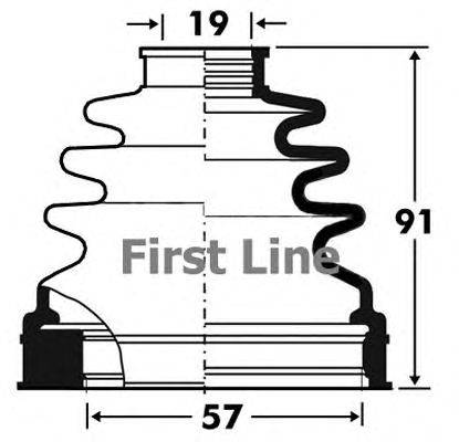 Пыльник, приводной вал FIRST LINE FCB2866