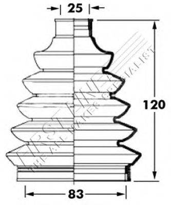 Пыльник, приводной вал FIRST LINE FCB6048