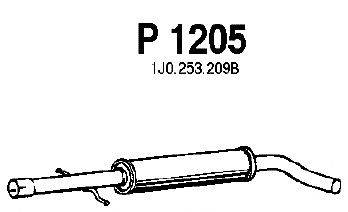 Средний глушитель выхлопных газов FENNO P1205