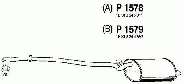 Глушитель выхлопных газов конечный FENNO P1579