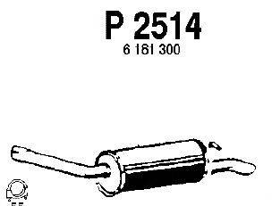 Глушитель выхлопных газов конечный FENNO P2514