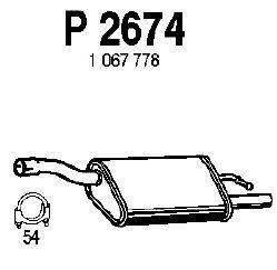 Глушитель выхлопных газов конечный FENNO P2674