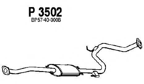 Средний глушитель выхлопных газов FENNO P3502