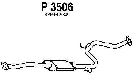 Средний глушитель выхлопных газов FENNO P3506