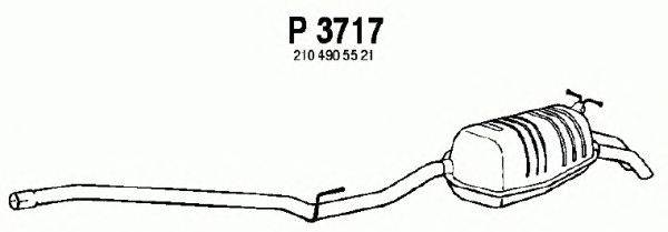 Глушитель выхлопных газов конечный FENNO P3717