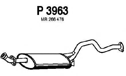 Глушитель выхлопных газов конечный FENNO P3963