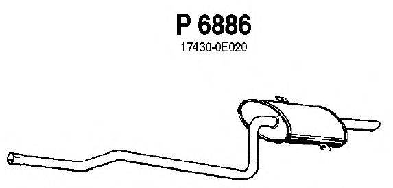 Глушитель выхлопных газов конечный FENNO P6886