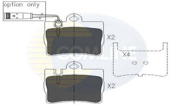 Комплект тормозных колодок, дисковый тормоз COMLINE CBP01143