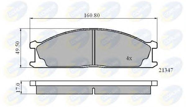 Комплект тормозных колодок, дисковый тормоз COMLINE CBP0423