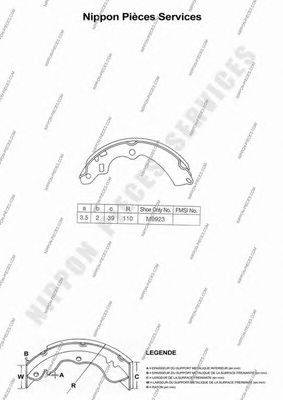 Комплект тормозных колодок NPS 0986487427