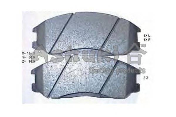 Комплект тормозных колодок, дисковый тормоз ASHUKI 1080-6250