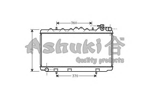 Радиатор, охлаждение двигателя ASHUKI N65301