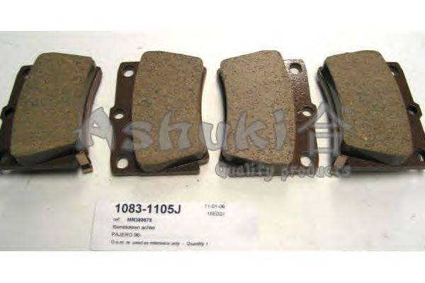 Комплект тормозных колодок, дисковый тормоз ASHUKI 1083-1105J
