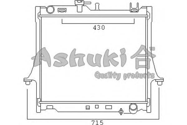 Радиатор, охлаждение двигателя ASHUKI IS55002