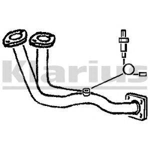 Труба выхлопного газа KLARIUS 301066