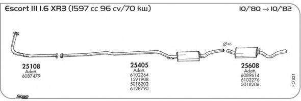 Система выпуска ОГ SIGAM FO021