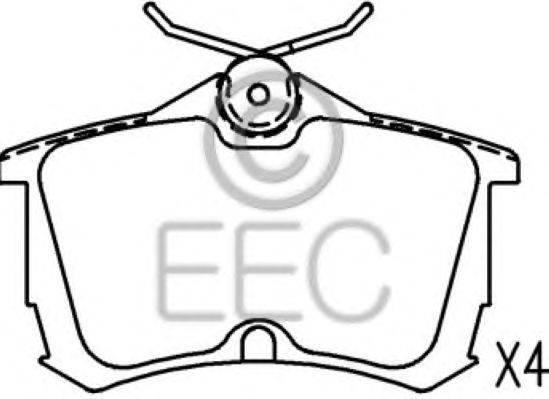 Комплект тормозных колодок, дисковый тормоз EEC BRP1046