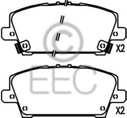 Комплект тормозных колодок, дисковый тормоз EEC BRP1538