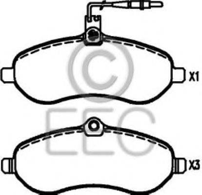 Комплект тормозных колодок, дисковый тормоз EEC BRP1539