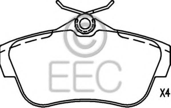 Комплект тормозных колодок, дисковый тормоз EEC BRP1540