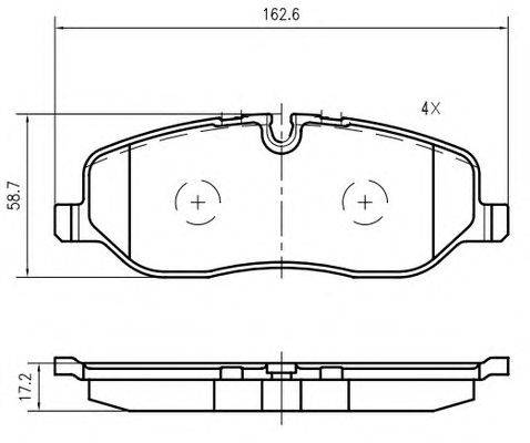 Комплект тормозных колодок, дисковый тормоз VEMA K643800