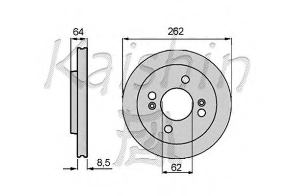 Тормозной диск KAISHIN CBR051
