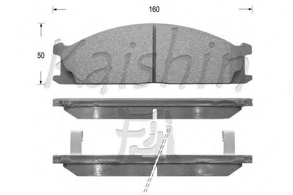 Комплект тормозных колодок, дисковый тормоз KAISHIN D1063