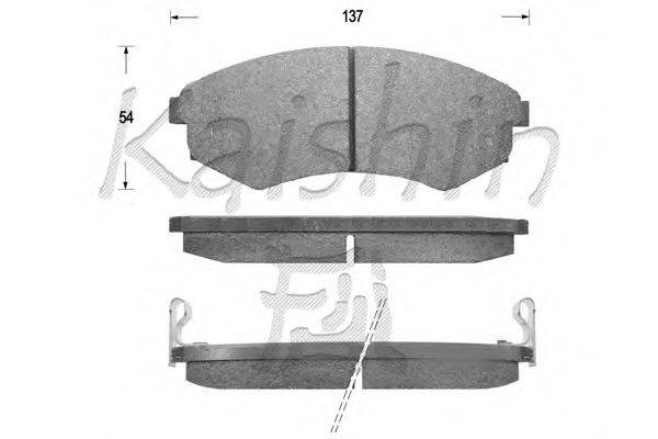 Комплект тормозных колодок, дисковый тормоз KAISHIN D11053