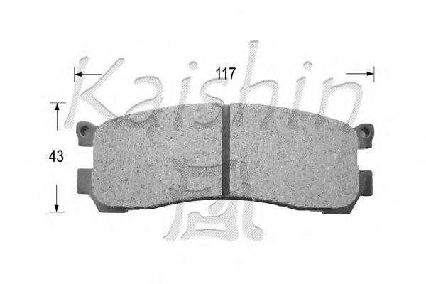 Комплект тормозных колодок, дисковый тормоз KAISHIN D3100