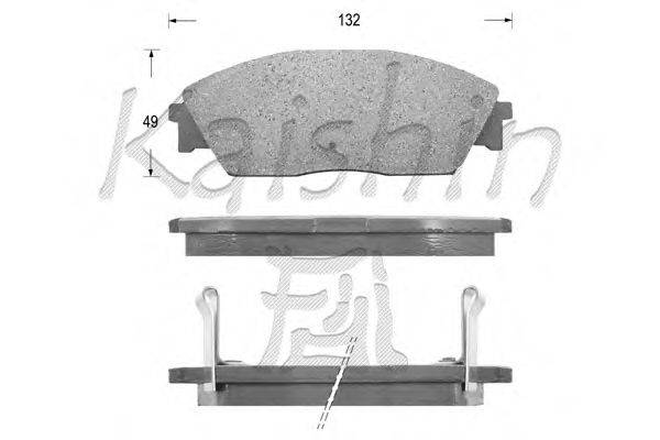 Комплект тормозных колодок, дисковый тормоз KAISHIN D5039