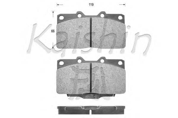 Комплект тормозных колодок, дисковый тормоз KAISHIN D6075