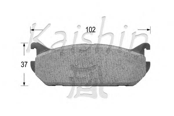 Комплект тормозных колодок, дисковый тормоз KAISHIN D9014