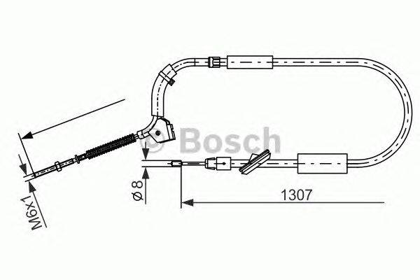 Трос, стояночная тормозная система BOSCH 1 987 477 223