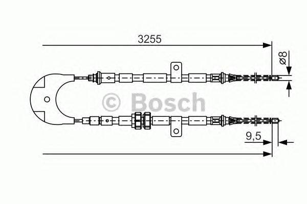 Трос, стояночная тормозная система BOSCH 1987477372