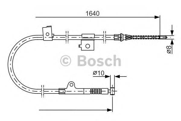 Трос, стояночная тормозная система BOSCH 1 987 477 405