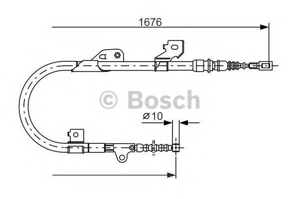 Трос, стояночная тормозная система BOSCH 1 987 477 538