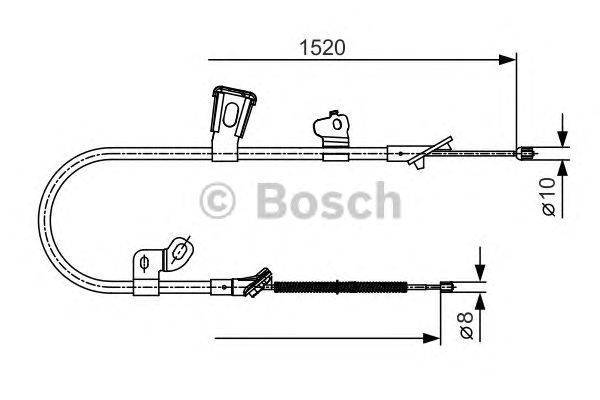 Трос, стояночная тормозная система BOSCH 1 987 477 918