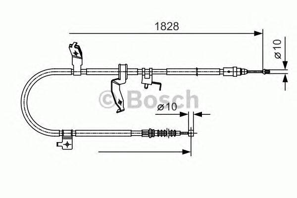 Трос, стояночная тормозная система BOSCH 1 987 482 053